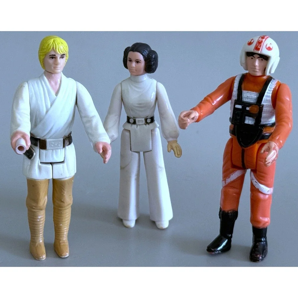 Vtg Star Wars Figures Luke Farmer X-Wing Pilot Princess Laia 1977-78 Taiwan H-Kg